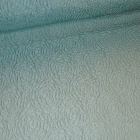 Chinoiserie Kensho 71073-15 Matelassé Fabric Aqua - Picture 2 of 8